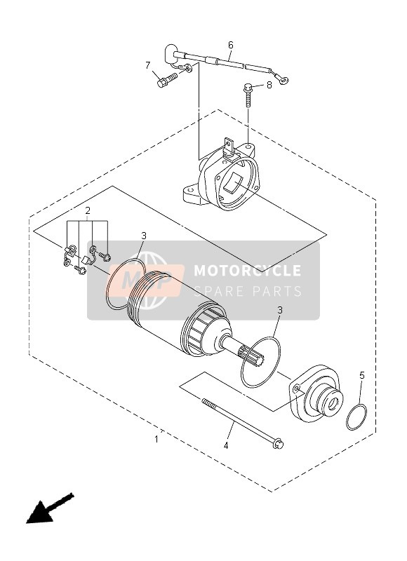 Yamaha WR450F 2015 Starting Motor 4 for a 2015 Yamaha WR450F