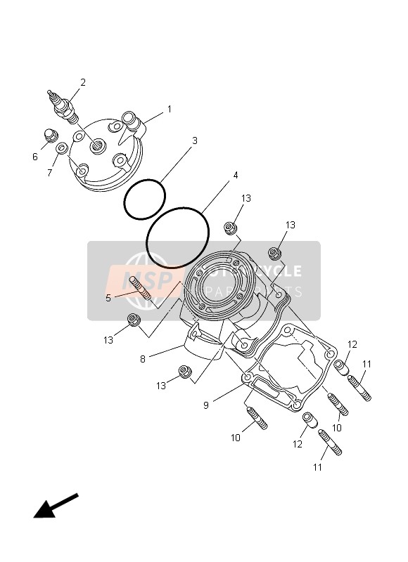 901160802700, Bolt, Stud, Yamaha, 4