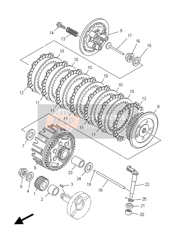 Yamaha YZ85LW 2015 Clutch for a 2015 Yamaha YZ85LW