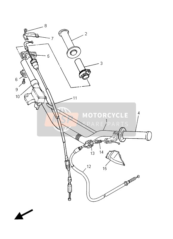 34P263720000, Cover, Handle Lever 1, Yamaha, 2