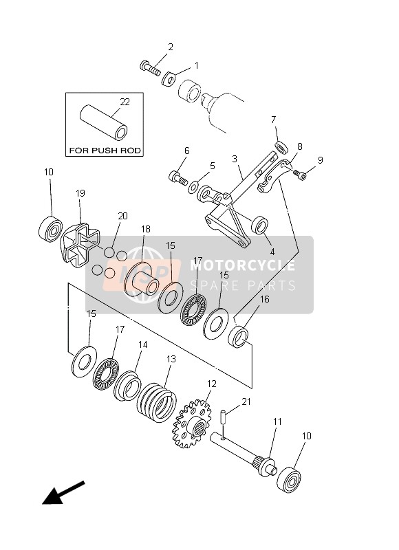 1C3119901000, Biellette De Poussee, Yamaha, 2