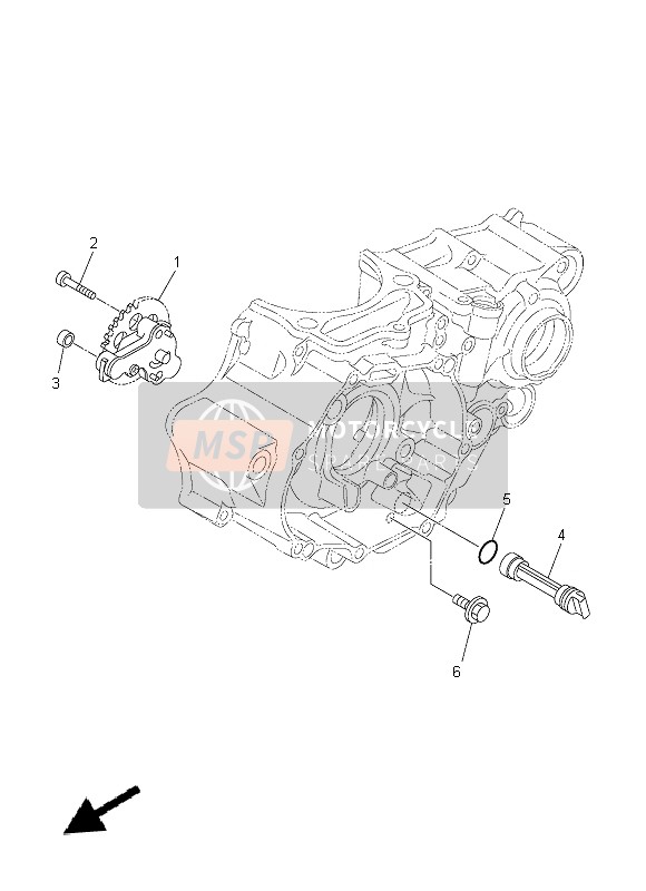 Yamaha YZ250F 2015 Oliepomp voor een 2015 Yamaha YZ250F