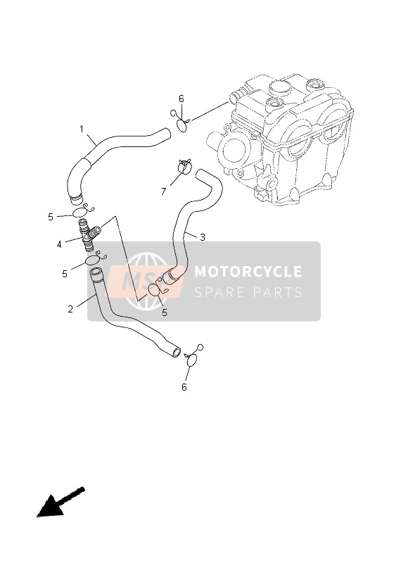 Yamaha YZ250FX 2015 Sistema di induzione dell'aria per un 2015 Yamaha YZ250FX