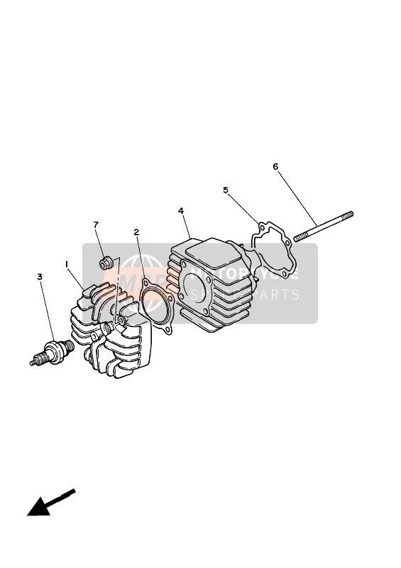 Yamaha PW50 2016 Cilindro per un 2016 Yamaha PW50