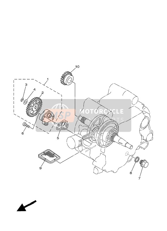 Yamaha TT-R50E 2016 Oil Pump for a 2016 Yamaha TT-R50E