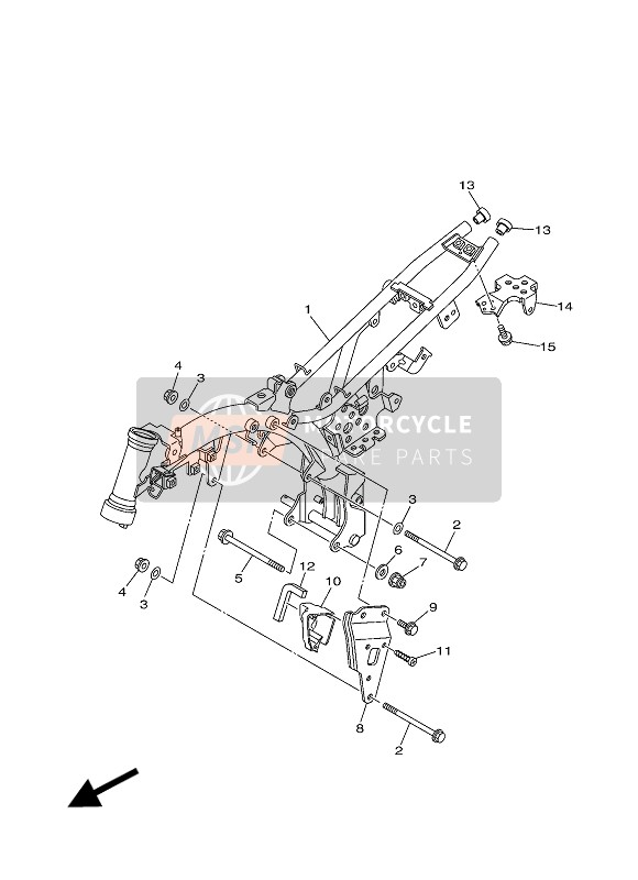 Yamaha TT-R50E 2016 Frame for a 2016 Yamaha TT-R50E