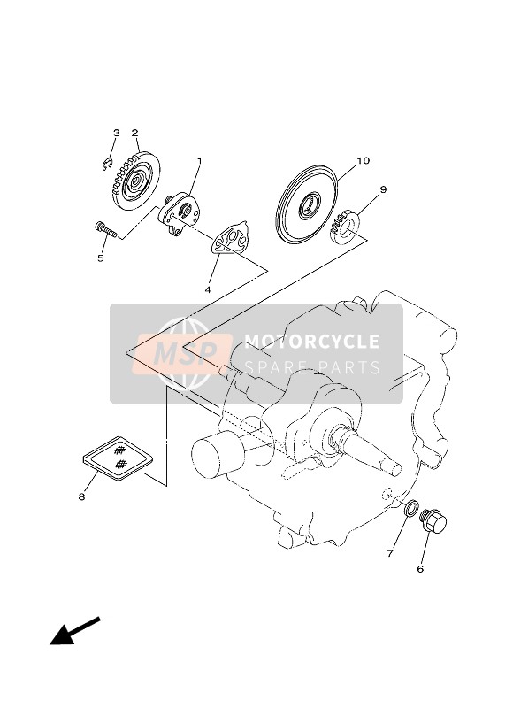 Yamaha TT-R110E 2016 Bomba de aceite para un 2016 Yamaha TT-R110E