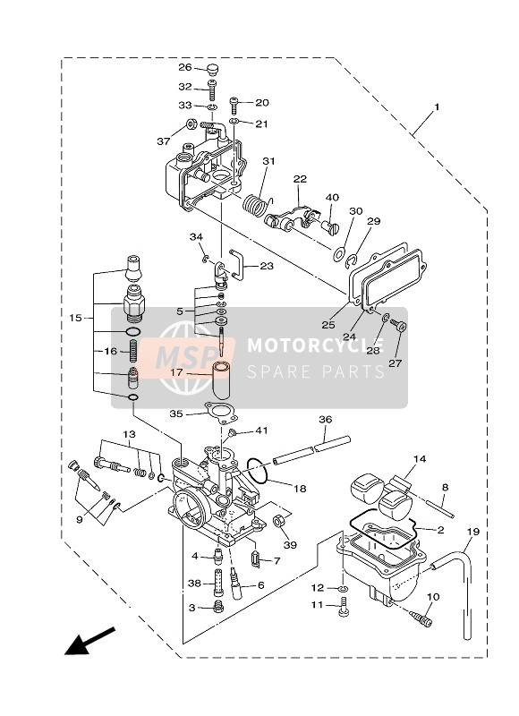 Yamaha TT-R110E 2016 Carburettor for a 2016 Yamaha TT-R110E