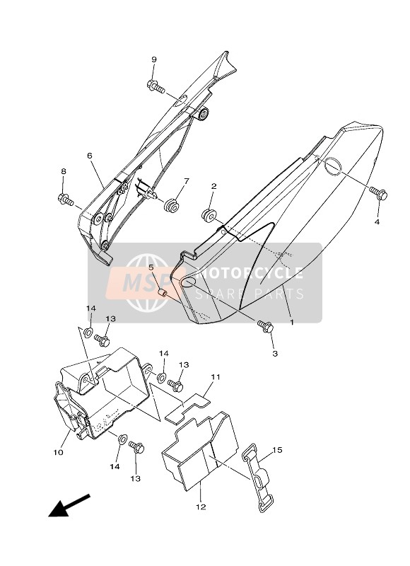 Yamaha TT-R110E 2016 Side Cover for a 2016 Yamaha TT-R110E