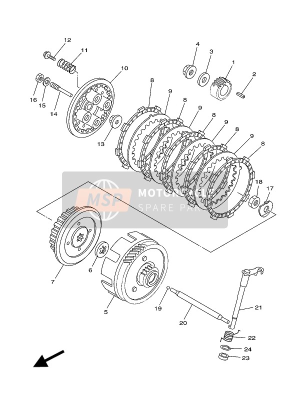 Yamaha TT-R125LW 2016 Clutch for a 2016 Yamaha TT-R125LW