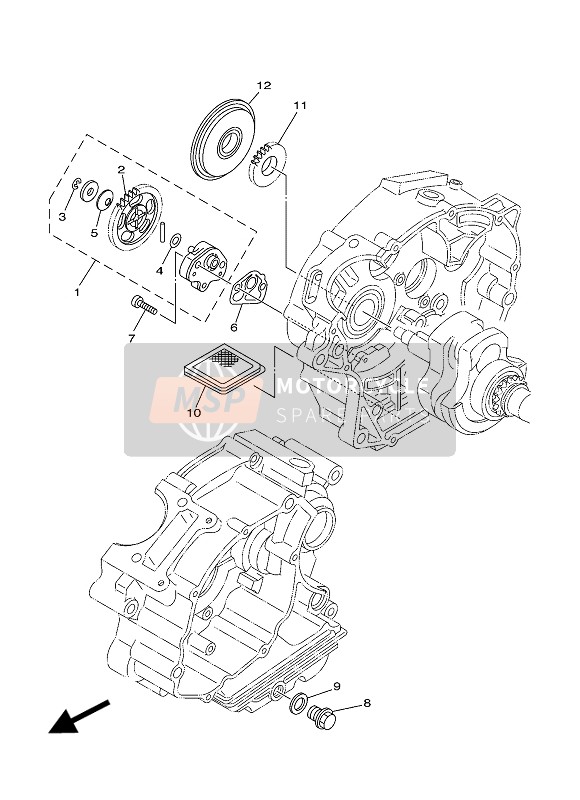 Yamaha TT-R125LWE 2016 Bomba de aceite para un 2016 Yamaha TT-R125LWE