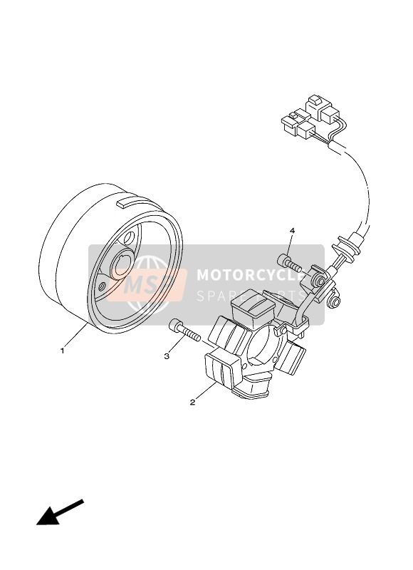 1B2855500000, Vliegwiel, Yamaha, 0