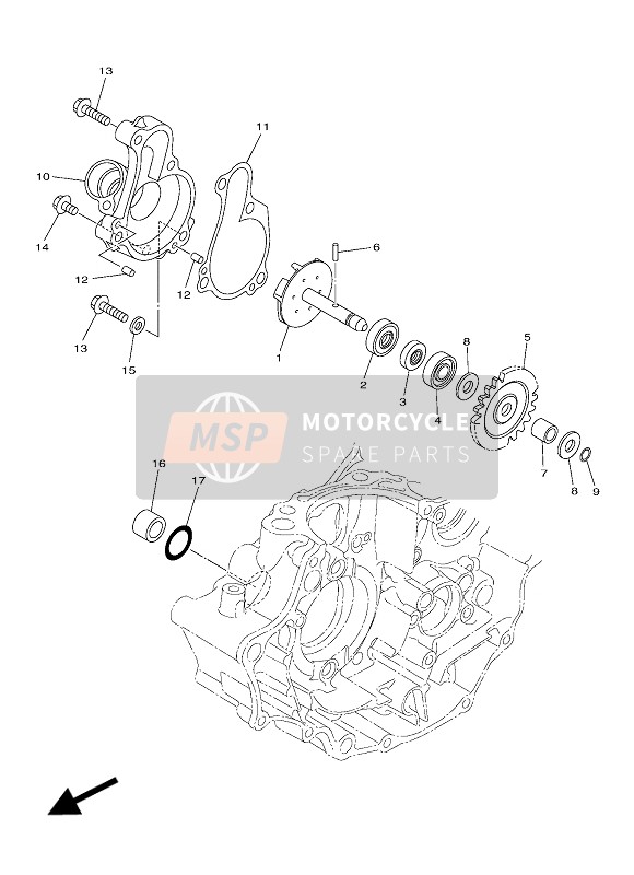 Yamaha WR250F 2016 Pompe à eau pour un 2016 Yamaha WR250F