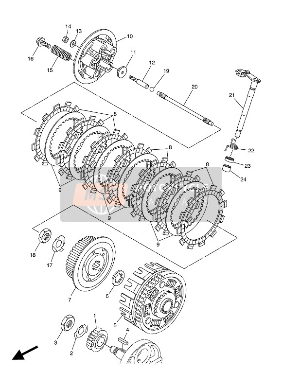 Yamaha WR250R 2016 Clutch for a 2016 Yamaha WR250R