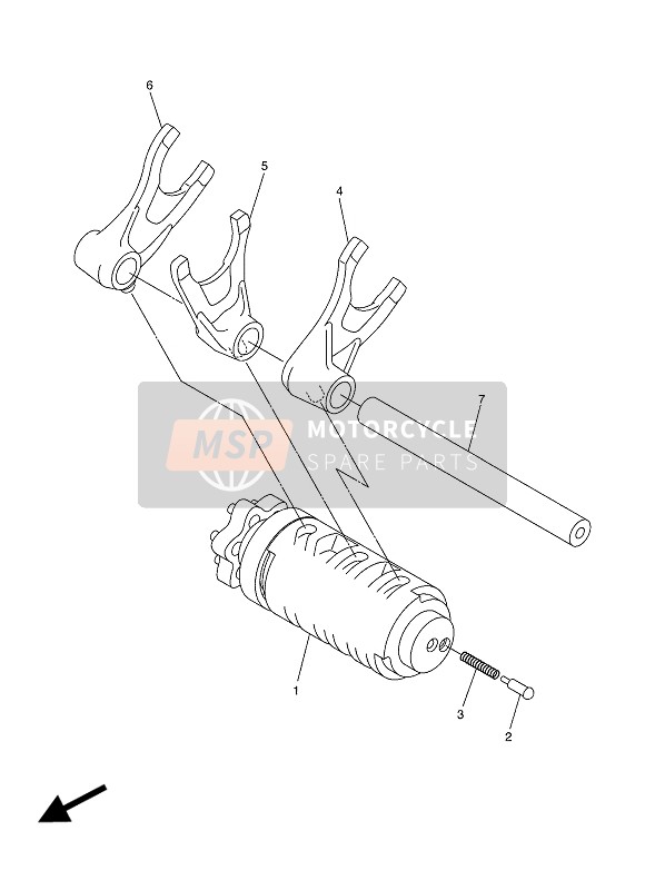 Yamaha WR250R 2016 Shift Cam & Fourchette pour un 2016 Yamaha WR250R