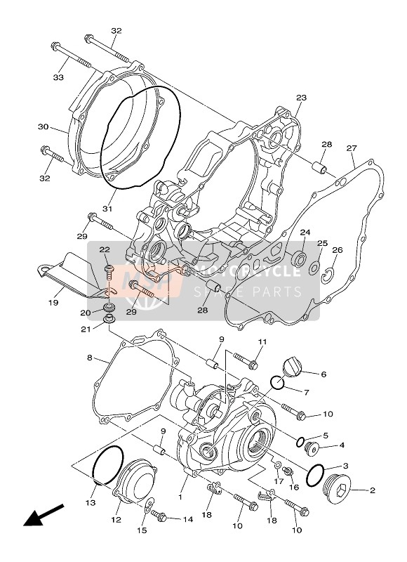 33D154530000, Gasket, Yamaha, 2