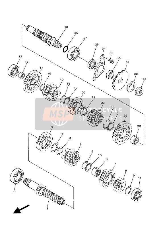 2GC172510000, Gear, 5E Wiel, Yamaha, 0