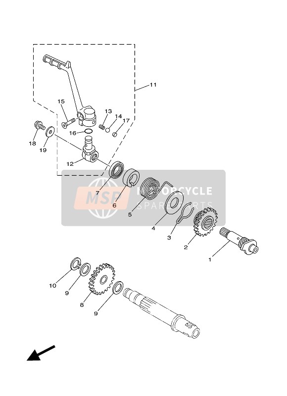 Yamaha YZ85LW 2016 ANLASSER für ein 2016 Yamaha YZ85LW