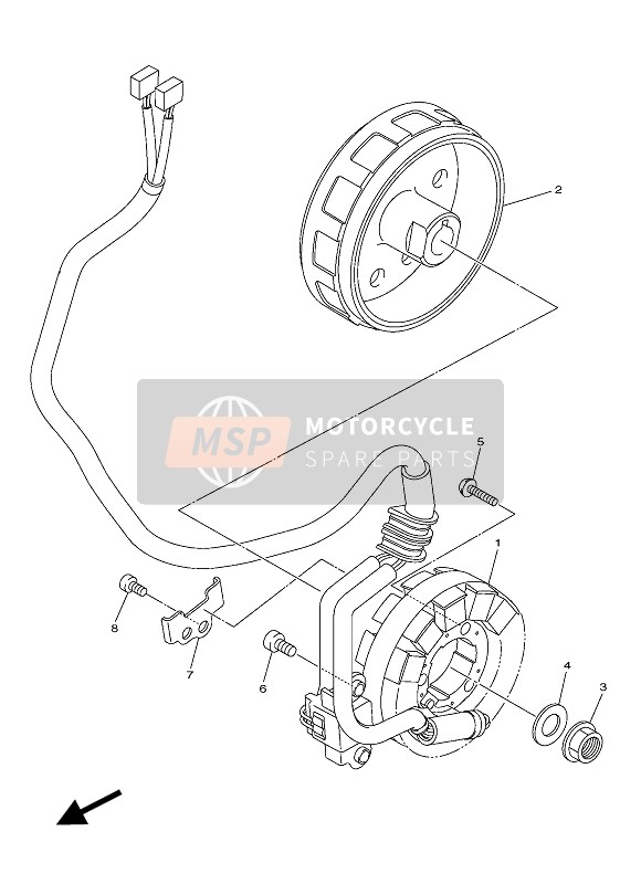 Yamaha YZ250F 2016 GENERATOR für ein 2016 Yamaha YZ250F