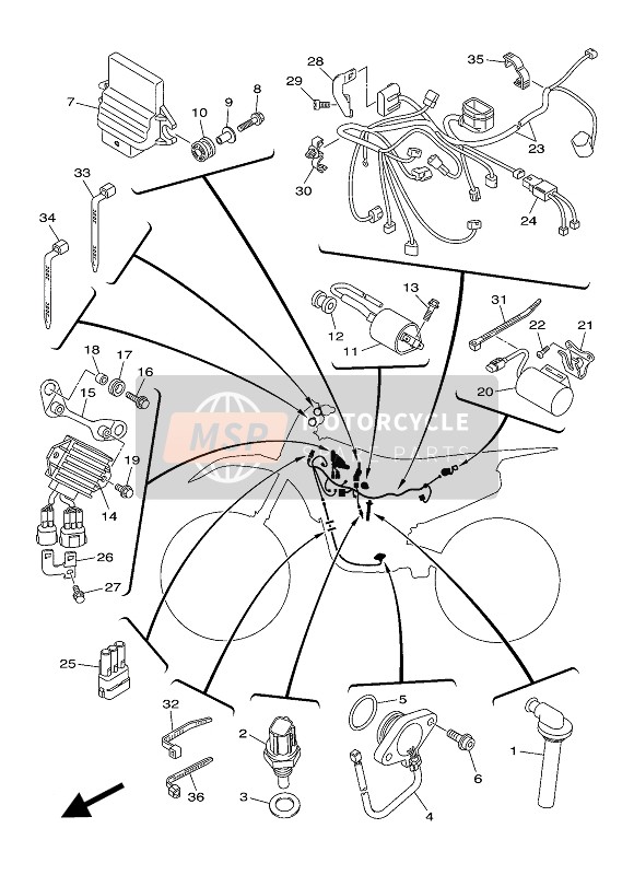 B11825400000, Interruttore Folle, Yamaha, 0