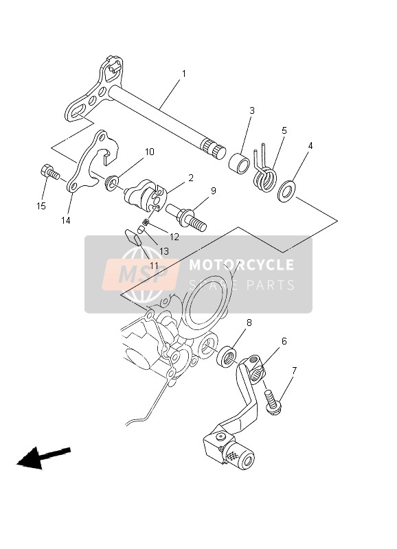 5CU181100000, Shift Pedal Assy, Yamaha, 0