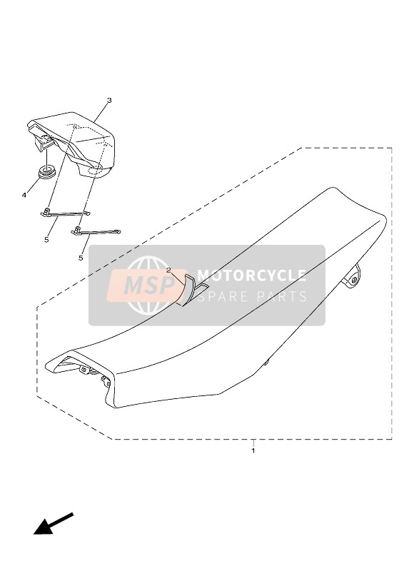 1SL247102100, Single Seat Assy, Yamaha, 0