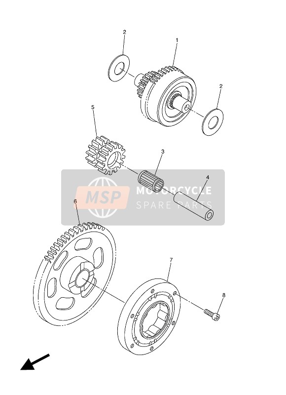 Yamaha YZ250FX 2016 Starter Clutch for a 2016 Yamaha YZ250FX