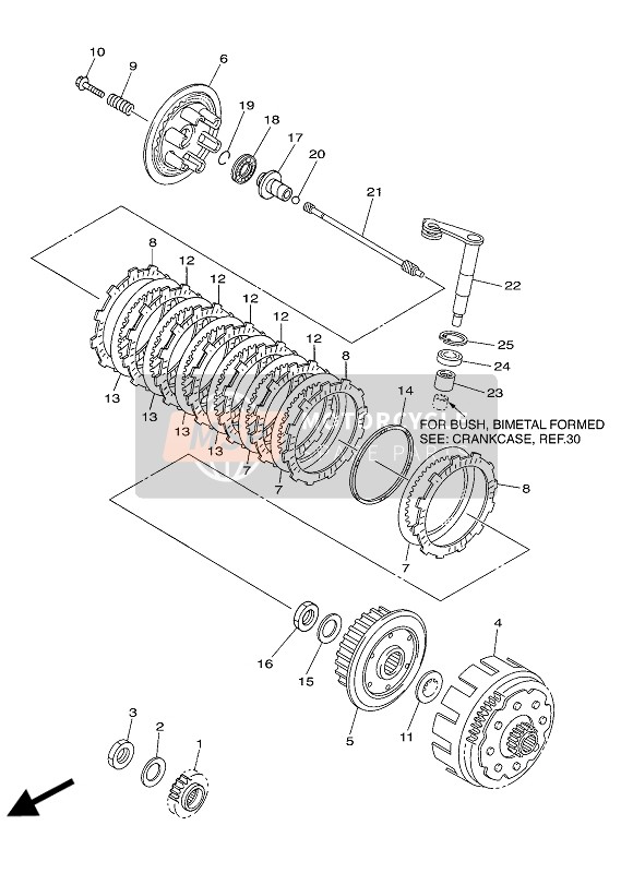 Yamaha YZ450FX 2016 Clutch for a 2016 Yamaha YZ450FX