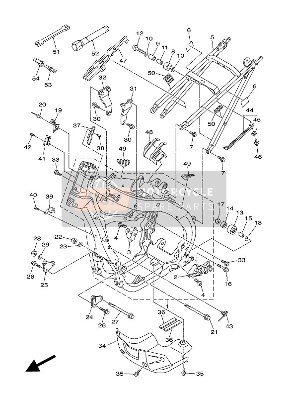 Yamaha YZ450FX 2016 Cadre pour un 2016 Yamaha YZ450FX