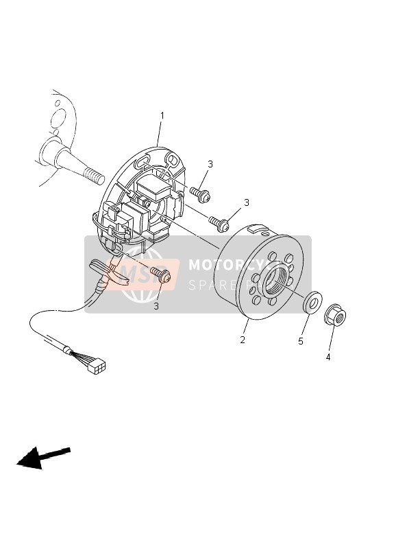 5CU855601000, Ens. Flasque, Yamaha, 0