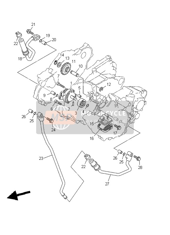 5BE133420000, Shaft, Idle Gear, Yamaha, 0