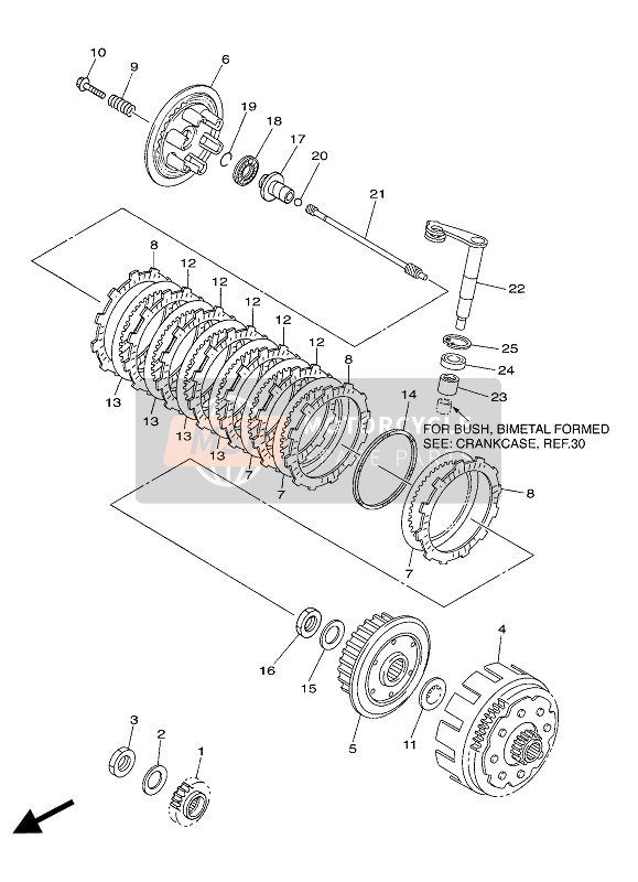 Yamaha WR450F 2017 Clutch for a 2017 Yamaha WR450F