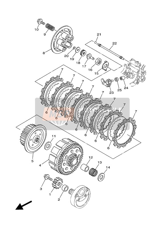 Yamaha YZ125 2017 Clutch for a 2017 Yamaha YZ125