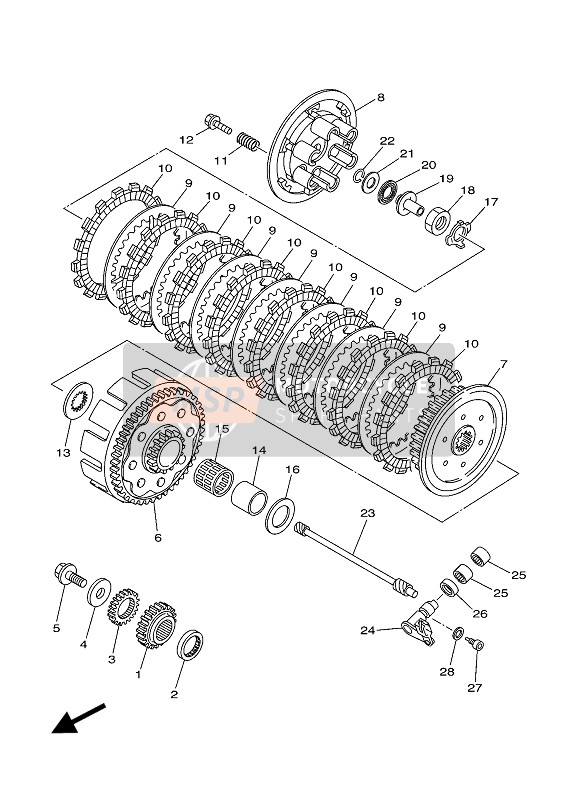 Yamaha YZ250 2017 Clutch for a 2017 Yamaha YZ250