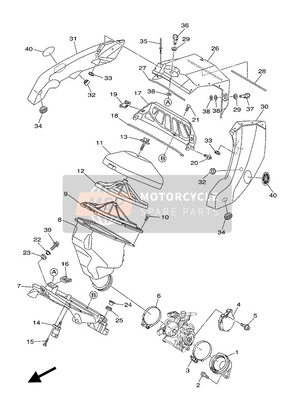 1SM144531000, Raccord,  Filtre A Ai, Yamaha, 0