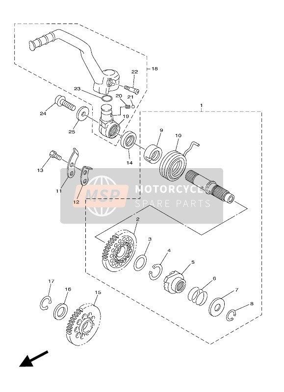 Yamaha YZ250F 2017 Starter for a 2017 Yamaha YZ250F