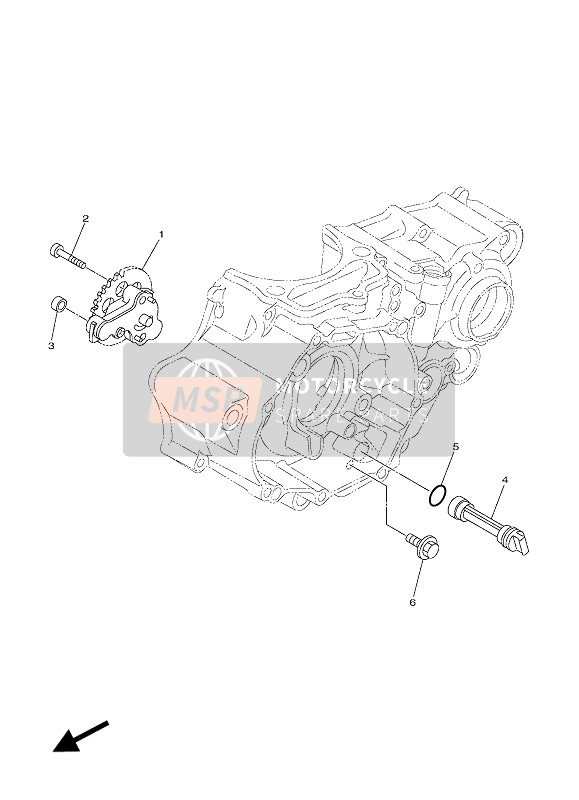 Yamaha YZ250FX 2017 Pompa dell'olio per un 2017 Yamaha YZ250FX