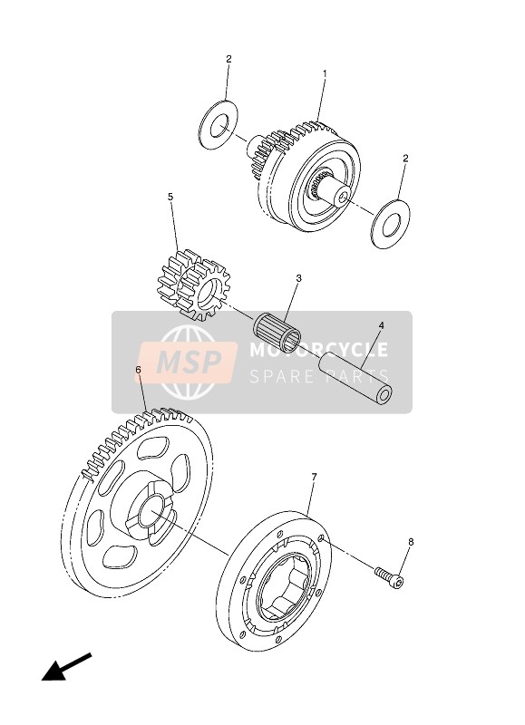 Yamaha YZ250FX 2017 Starter Clutch for a 2017 Yamaha YZ250FX