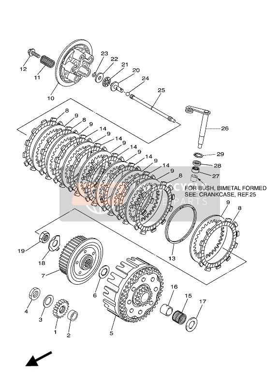 Yamaha YZ250FX 2017 Clutch for a 2017 Yamaha YZ250FX