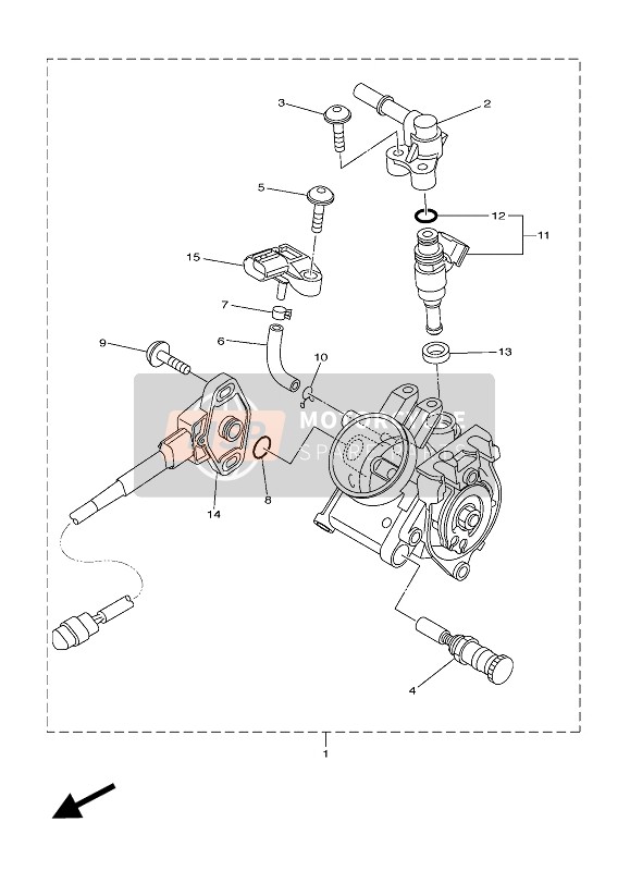 Yamaha YZ450F 2017 Inlaat 2 voor een 2017 Yamaha YZ450F