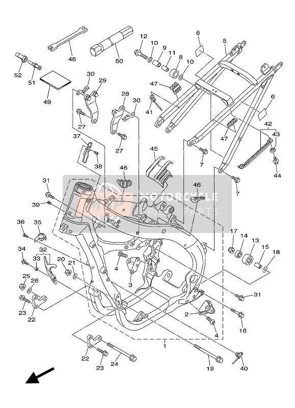 Yamaha YZ450F 2017 Frame for a 2017 Yamaha YZ450F