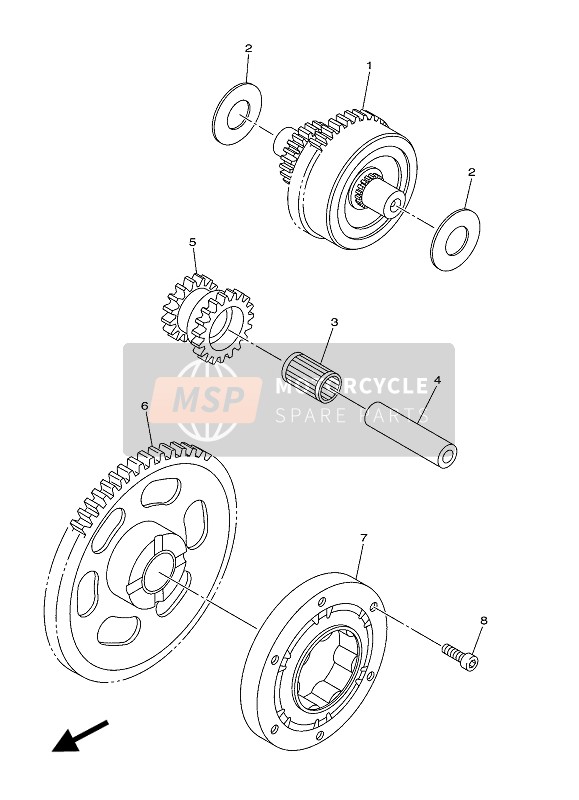 Yamaha YZ450FX 2017 Starter Clutch for a 2017 Yamaha YZ450FX