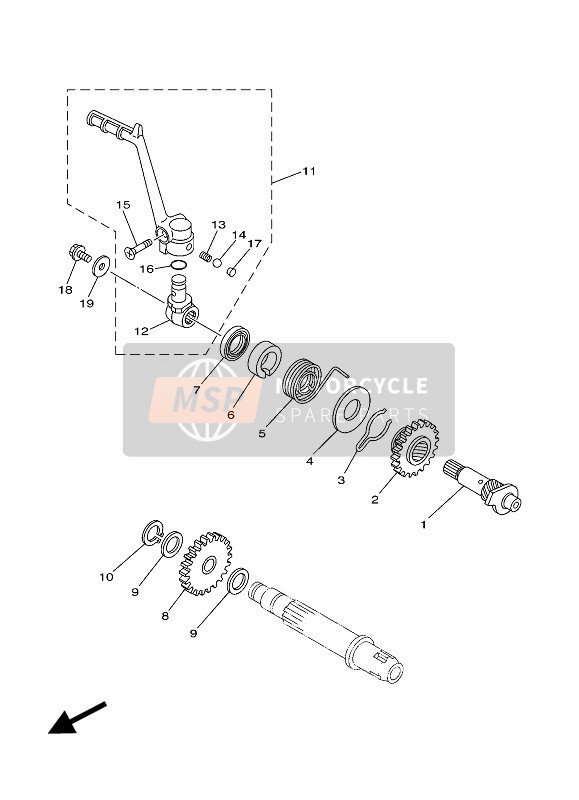 Yamaha YZ85 SW & LW 2017 ANLASSER für ein 2017 Yamaha YZ85 SW & LW