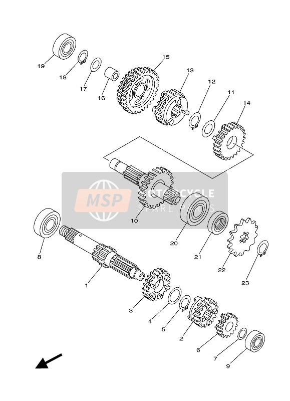 Yamaha TT-R100E 2017 Transmission for a 2017 Yamaha TT-R100E