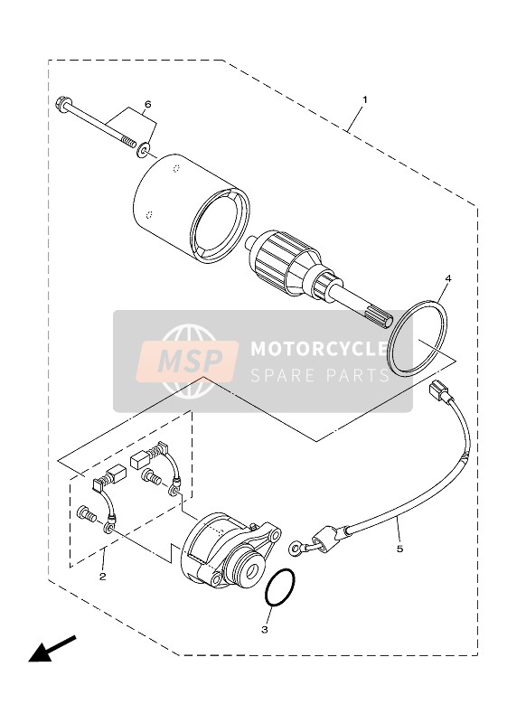 Yamaha TT-R100E 2017 Startend Motor 4 voor een 2017 Yamaha TT-R100E