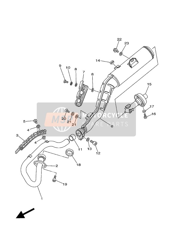 2JX146110300, Pipe, Exhaust 1, Yamaha, 0