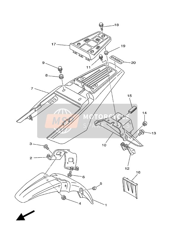 2JX216410000, Bracket, Reflector, Yamaha, 2