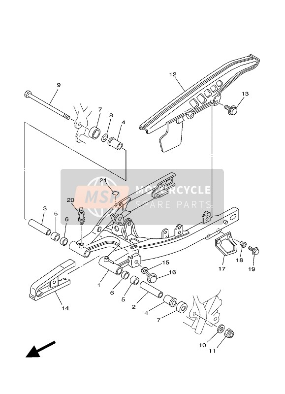 34X223110100, Case, Chain, Yamaha, 0