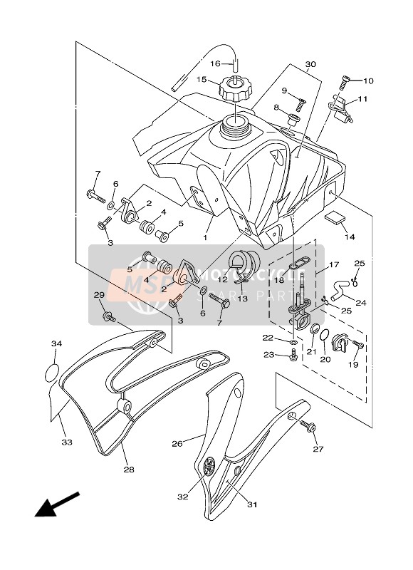 26H217460000, Amortisseur, Yamaha, 3