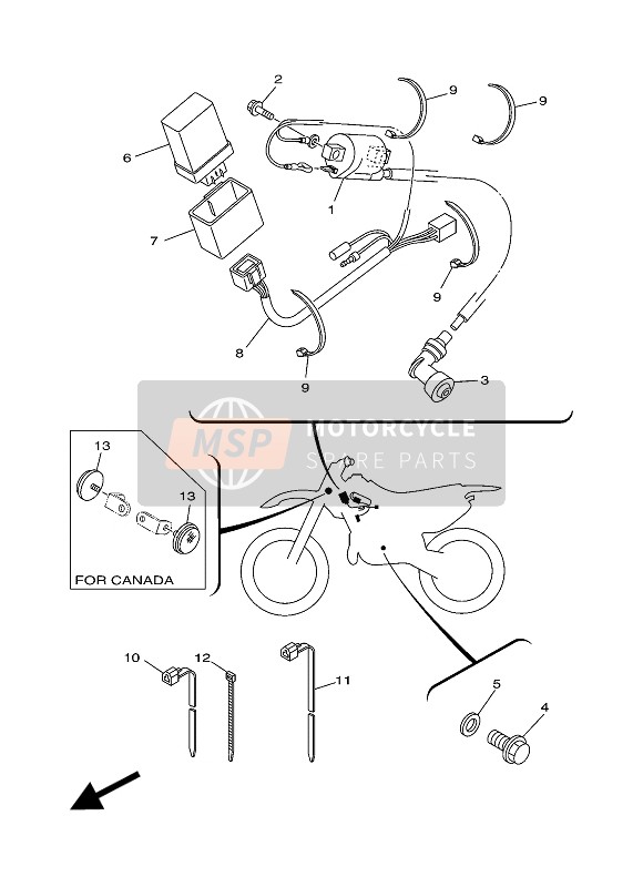 Yamaha TT-R125 2003 Electrical 1 for a 2003 Yamaha TT-R125